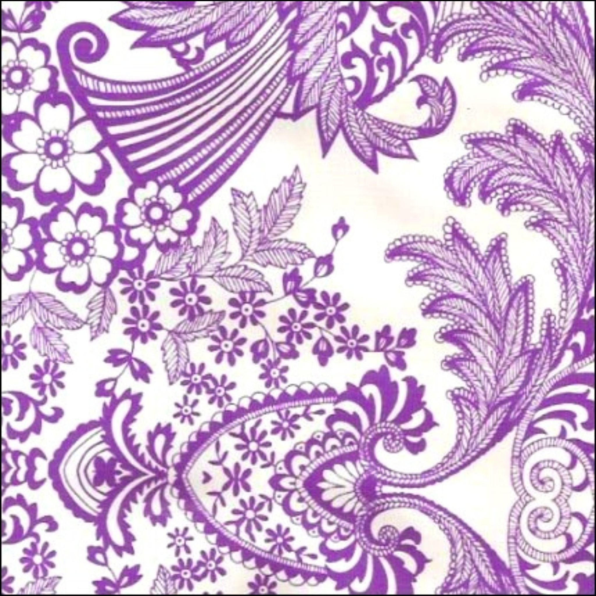 toile purple oilcloth swatch