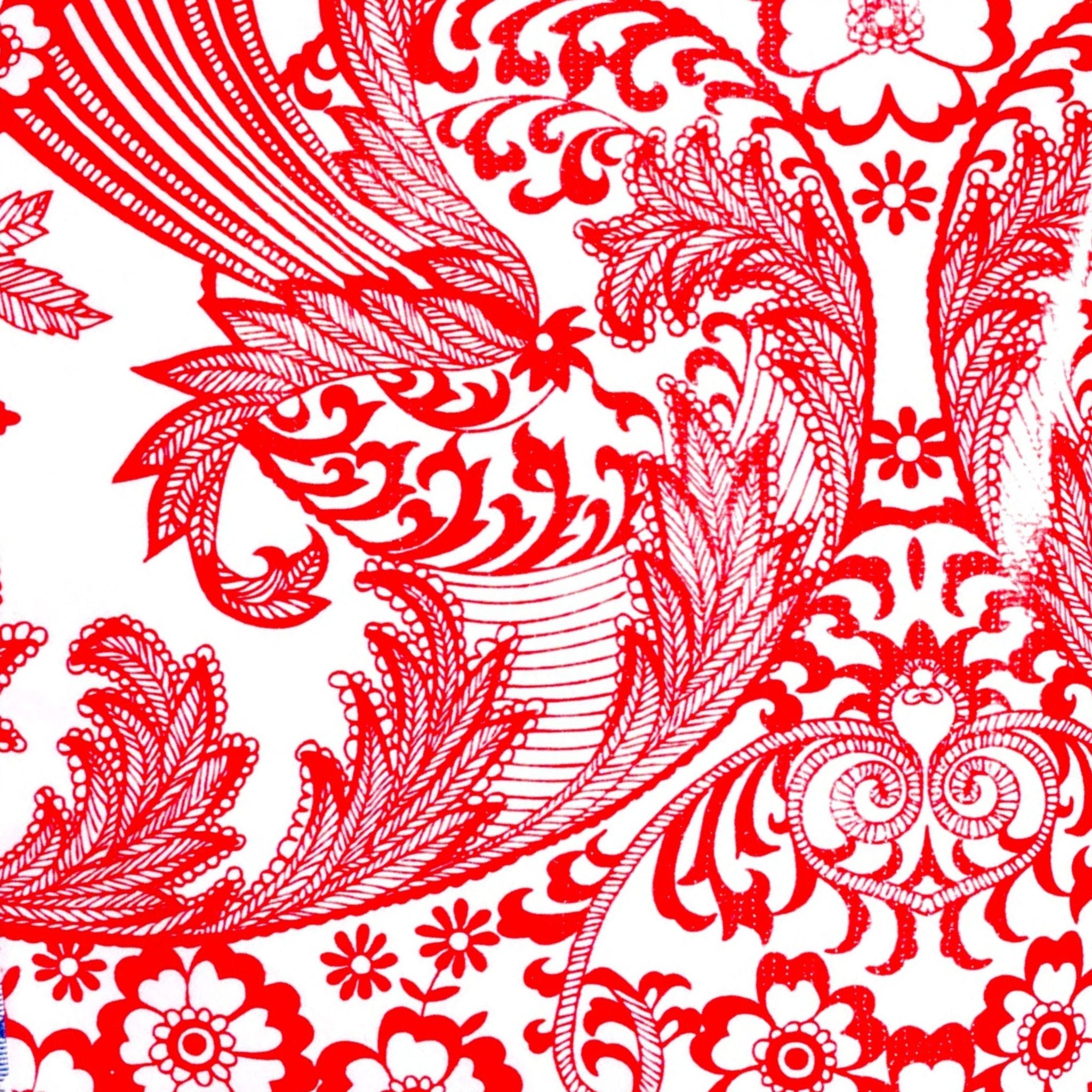 toile red oilcloth swatch
