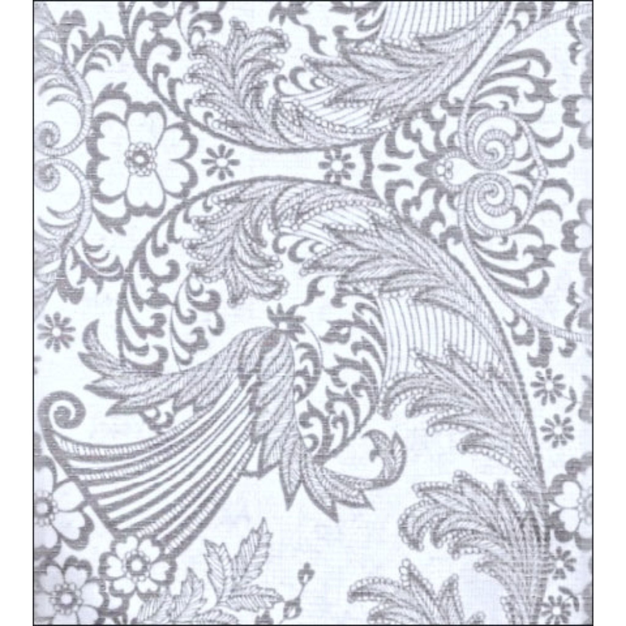 toile silver oilcloth swatch