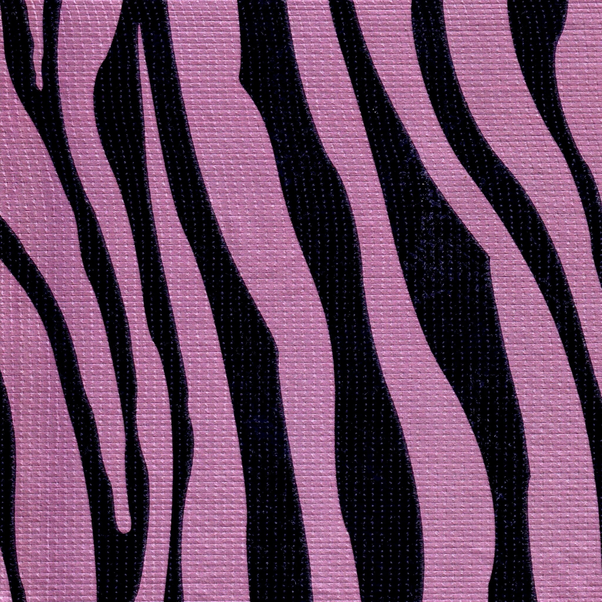 zebra black and metallic pink oilcloth swatch