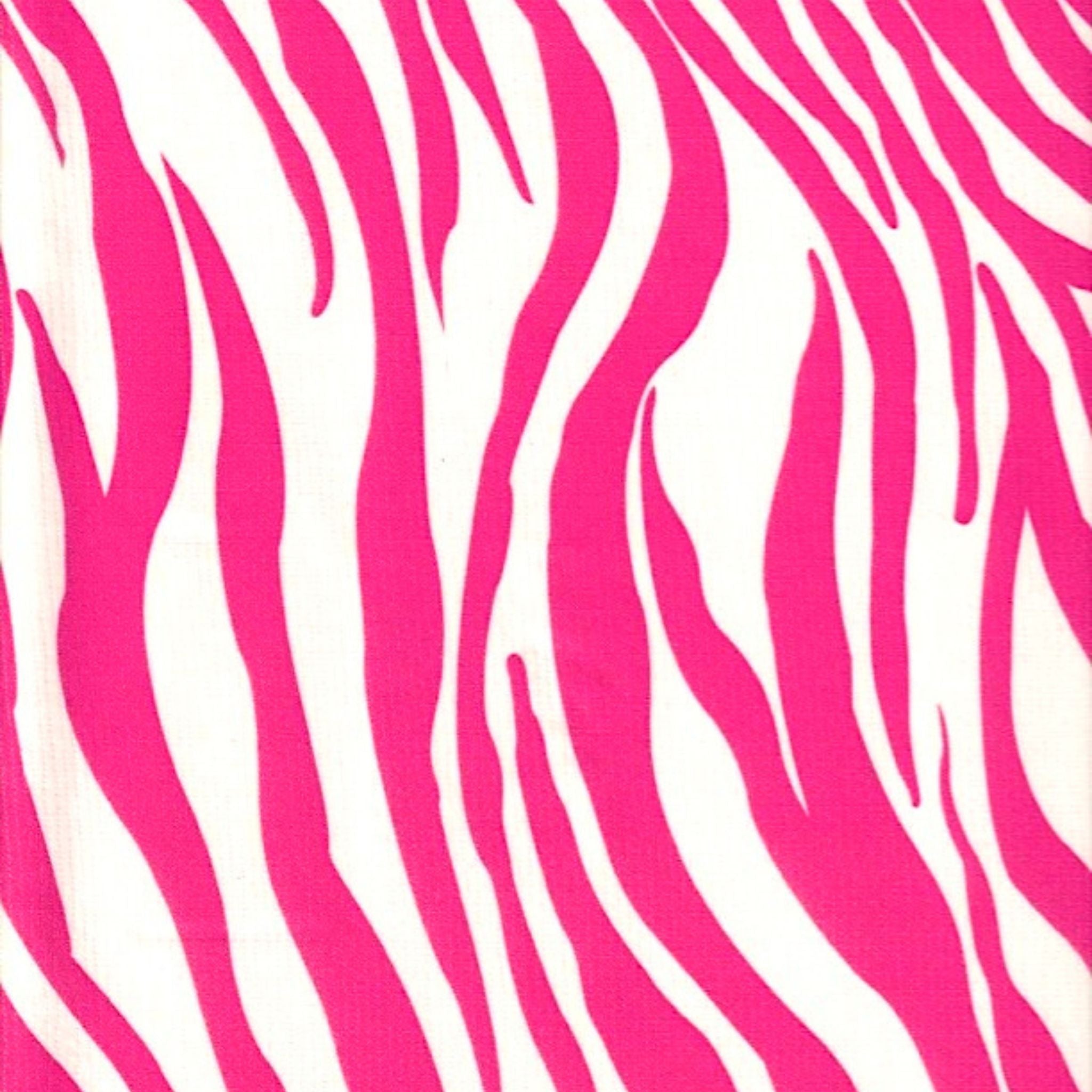 Zebra Pink Oilcloth Fabric