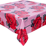 Gardenias on Pink oilcloth tablecloth