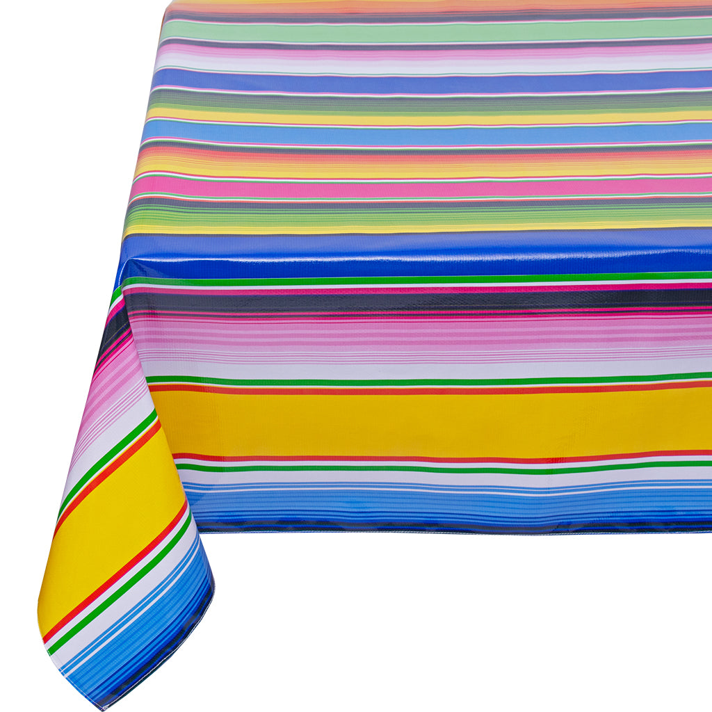 Oilcloth by the yard serape navy tablecloth