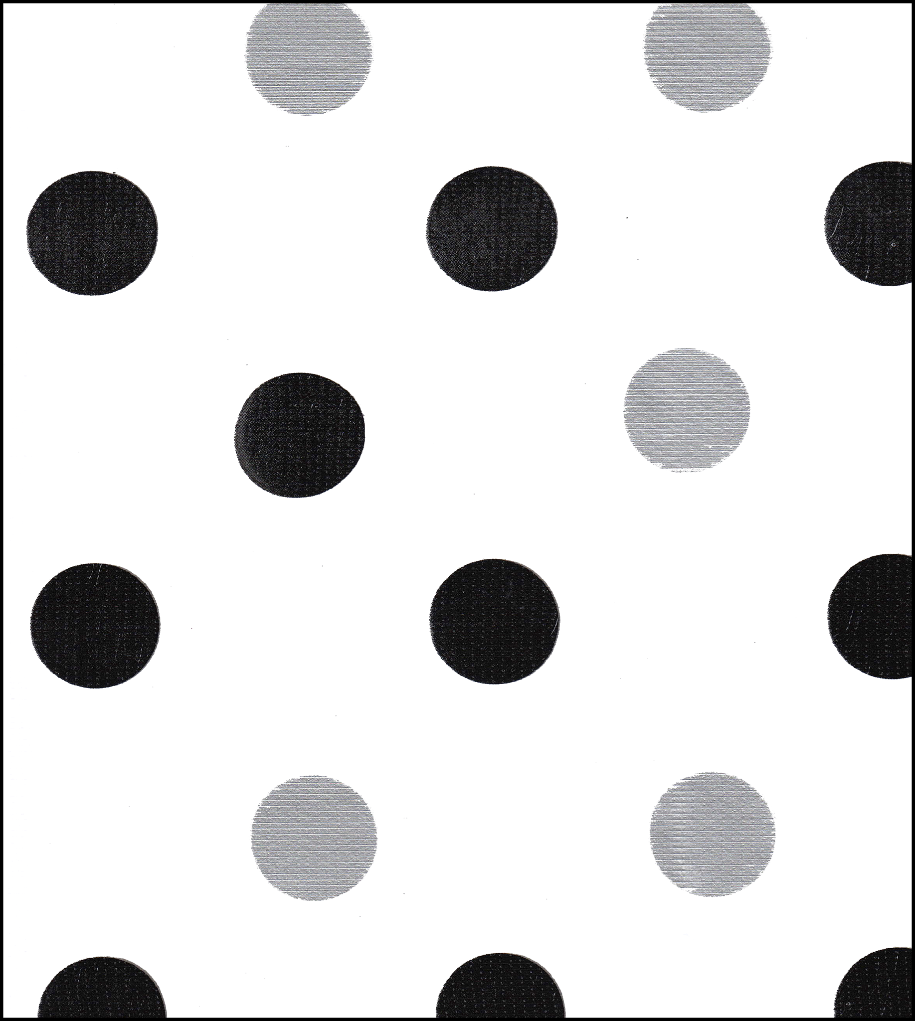 Oilcloth by the yard big dot black and silver swatch