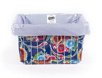 Freckled Sage Oilcloth Bike Bag Bloom Navy