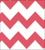 Coral Chevron  oilcloth swatch