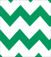 Green Chevron oilcloth fabric swatch