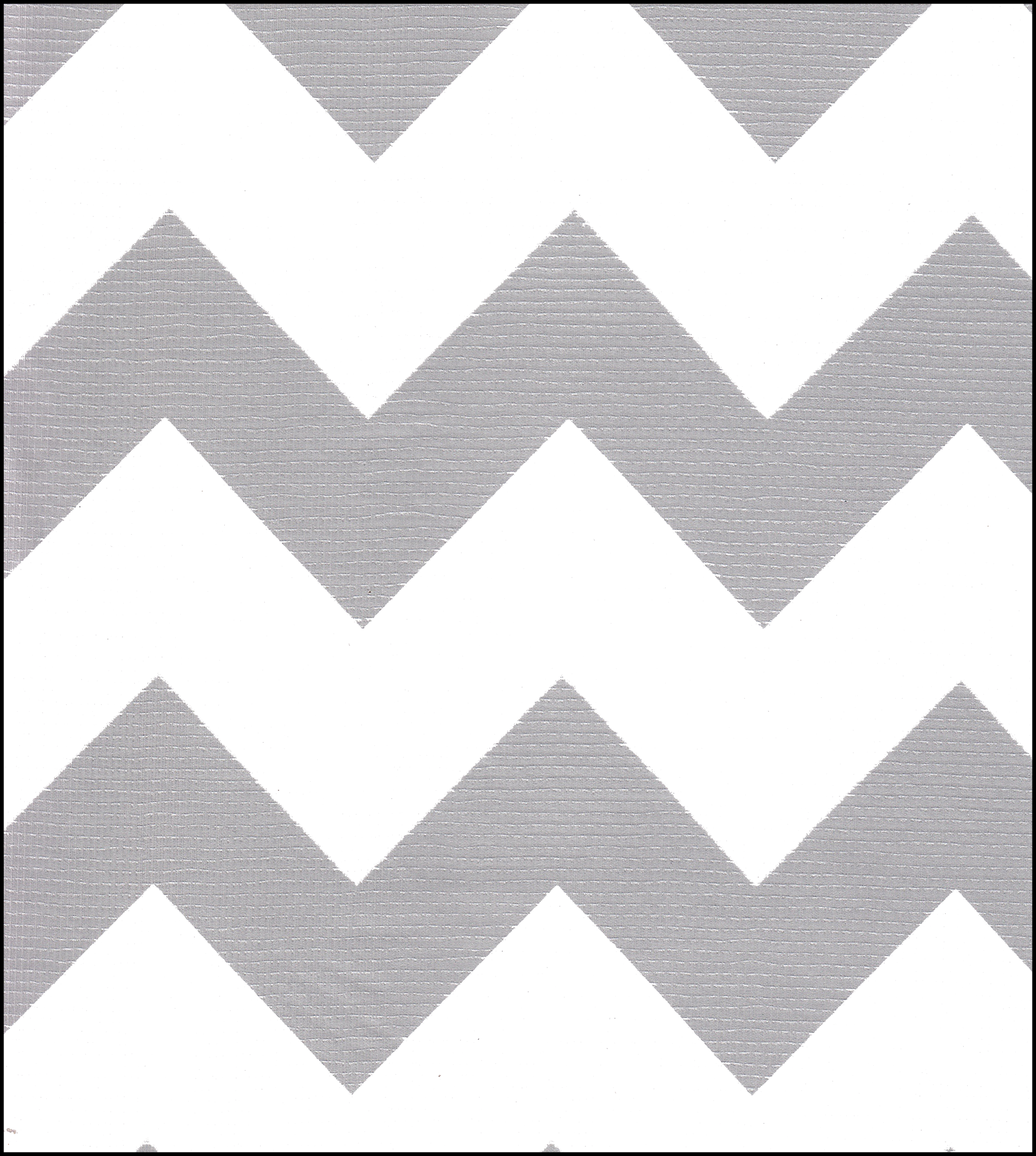 Oilcloth by the yard chevron silver swatch