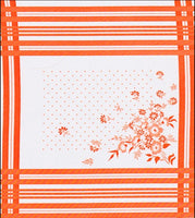 Cornflower Orange oilcloth swatch