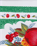 close up Country Apples with  Green border oilcloth