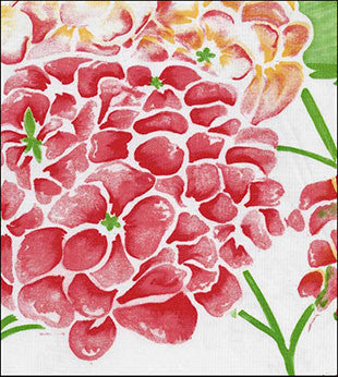 oilcloth by the yard hydrangea white swatch