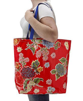 Freckled Sage Market Bag in Mum Red