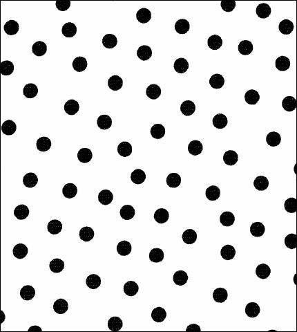 Black Dots on solid white oilcloth