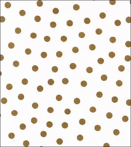 OilclothByTheYard.com Gold Dots on White