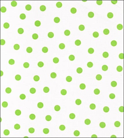 Lime Dots on White oilcloth