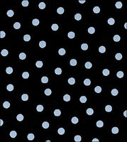 Solid Black with White Dot Oilcloth