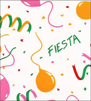 Fiesta  balloons and confetti oilcloth