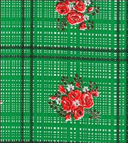 oilcloth by the yard bouquet green swatch