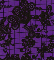 Day of the Dead Black on Purple Oilcloth