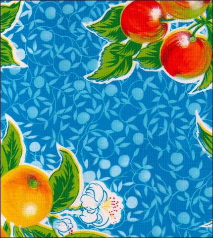 oilcloth by the yard plum bright blue swatch