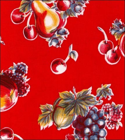 oilcloth by the yard retro red swatch