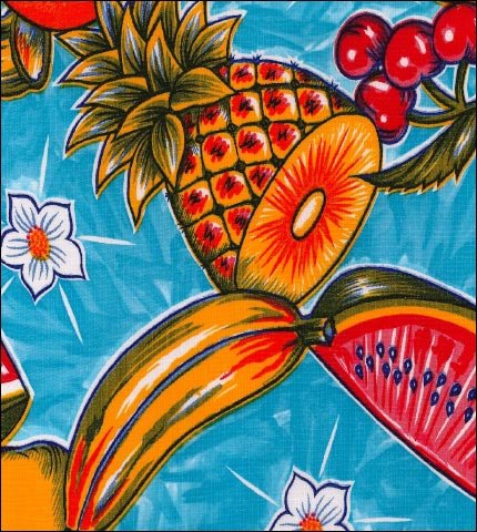 oilcloth by the yard sugrcane blue swatch