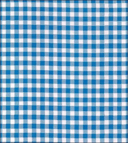 Oilcloth Fabric Swatch: Medium Blue  Gingham check checkered