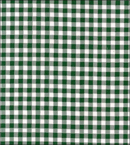 Gingham - Green Oilcloth Fabric