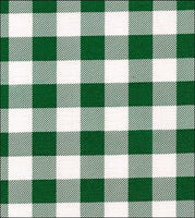 Gingham Large Green Oilcloth Fabric