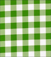 Lime Gingham Buffalo Check oilcloth fabric swatch