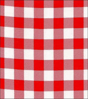 Gingham . Large Red Oilcloth Fabric Roll