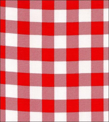 Gingham . Large Red Oilcloth Fabric Roll