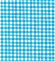 Light Blue Gingham Check oilcloth fabric swatch