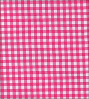 Pink gingham check oilcloth fabric