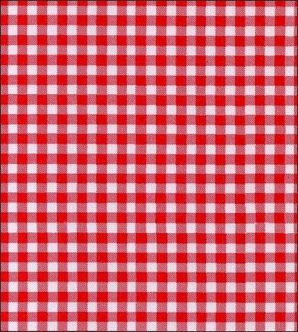 Oilcloth Fabric Swatch Red Gingham check checkered