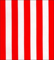 Red Stripe oilcloth swatch