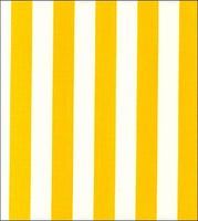 Cabana Stripe Yellow and white oilcloth