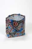 Freckled Sage Oilcloth Market bag in Bloom Navy