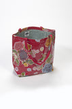 Freckled Sage Oilcloth Market Bag in Mum Red