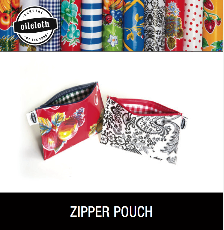 oilcloth by the yard zipper pouch kit 