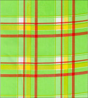 Orange and Lime Plaid oilcloth