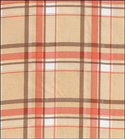 Brown and Orange Plaid oilcloth