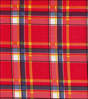 Red & Blue Plaid oilcloth swatch