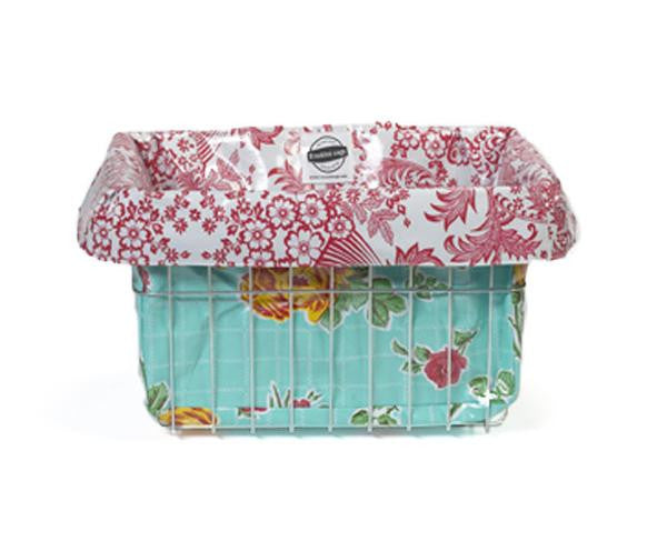 Freckled Sage bike bag rose and grid aqua 3