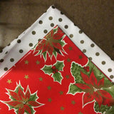 Christmas Placemat Kit in Stars on Red and dot gold oilcloth