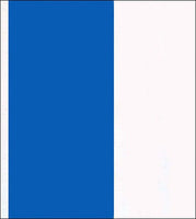 Fat Stripe in Blue and white oilcloth