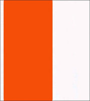 Fat Stripe Orange and white oilcloth