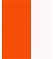 Fat Stripe Orange and white oilcloth