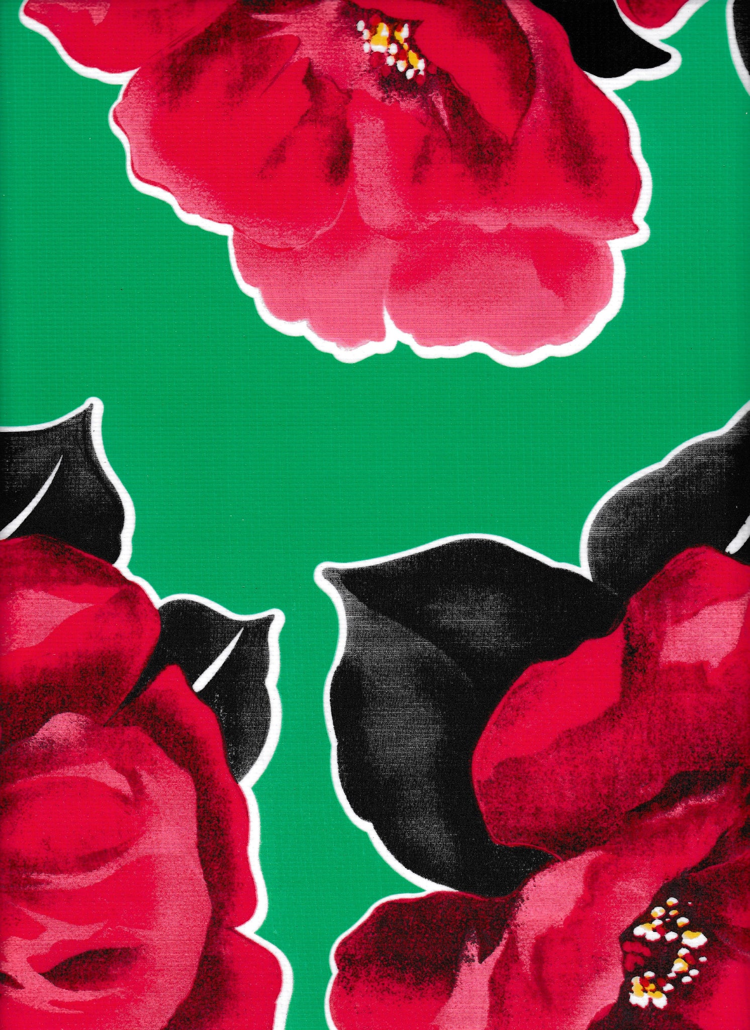 oilcloth by the yard gardenia green  swatch
