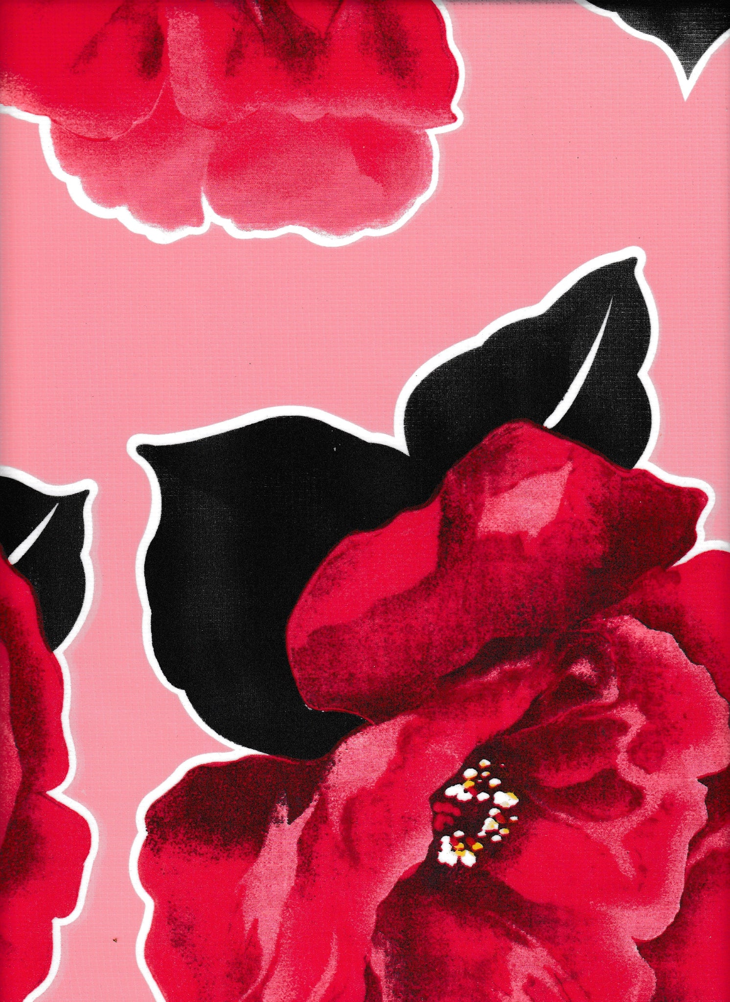 Oilcloth by the yard gardenia pink swatch